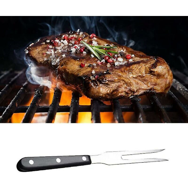 2 stk. udskæringsgafler, gryde gafler, rustfrit stål, kødgafler til grill, køkken, kalkun, steg, middag, festival