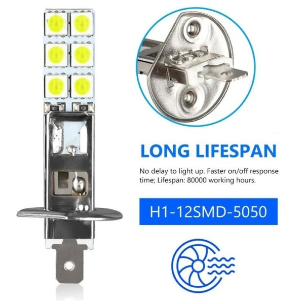 4 kpl LED H1 LED 12V 6000K Valkoinen 55W LED Auton Sumuvalo Ajovalot LED Päävalopolttimo, SAKSA käytännöllinen--