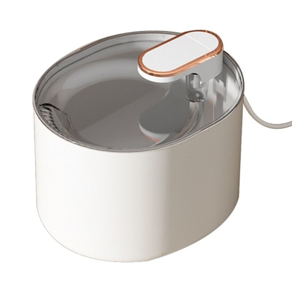 3L Automatisk Stum Dyrematskål for Katter USB-lading Automatisk Elektrisk Dyremat- og Drikkedispenser Hvit
