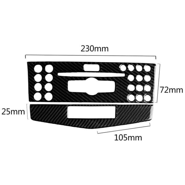 Fiber Konsol CD Panel Trim til - C-Klasse W204 2007-2010