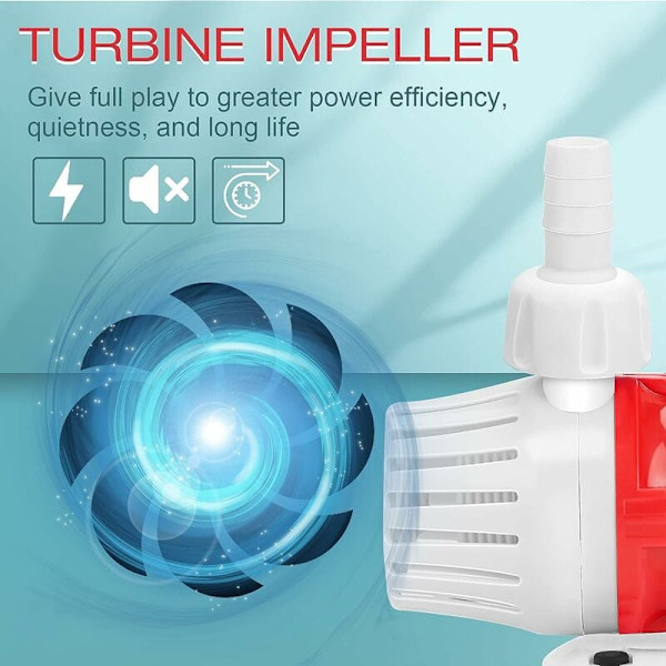 DC 12V 20W sukelluspumppu kannettava akvaariovesipumppu 1200L/H suuren virtauksen pumput amfibiopumppu kodin lampi kalasäiliö suihkulähteelle