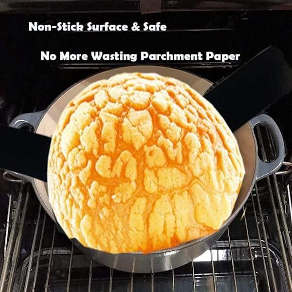 Stekeunderlag for baking av brød i nederlandsk ovn, non-stick brødslynge, langt håndtak for enklere overføring av surdeig, 2 stykker
