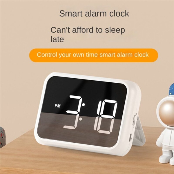 Digital väckarklocka för sovrum, tre-ljusstyrka dimmer, temperatur, snooze, justerbar larmvolym, sängklockor, svart