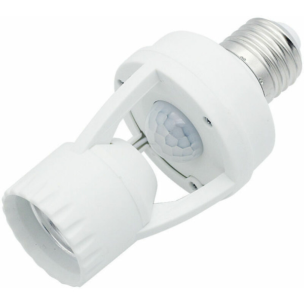 Lampfot med 360° PIR rörelsesensor E27 Lamphållare med rörelsesensor säkerhetsdetektering E27 Rörelsesensor
