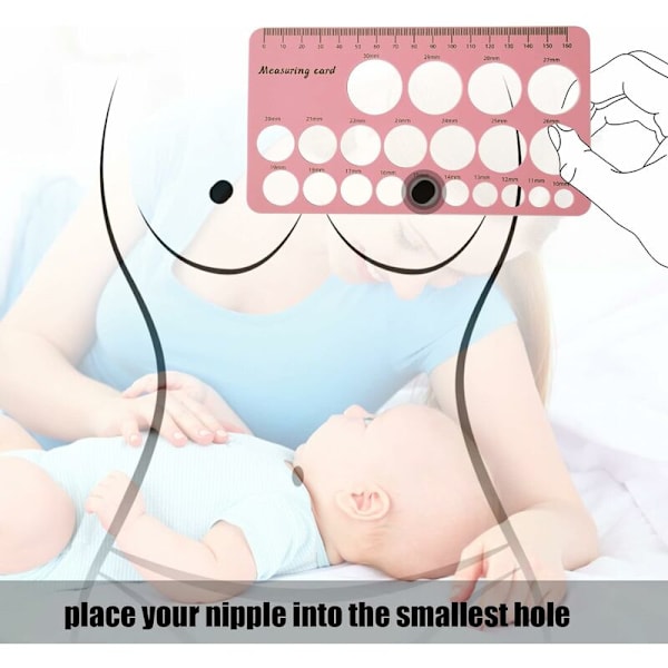 Nippelmått, mjukt silikonnippelklämma storleksmätverktyg Nippelklämma Bröstpump storleksmätverktyg för nya mammor