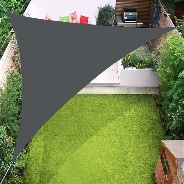 Triangular Shade Sails Canopy, 98% UV Block Canopy Cover for Outdoor Patio Lawn Garden Yard 3m-