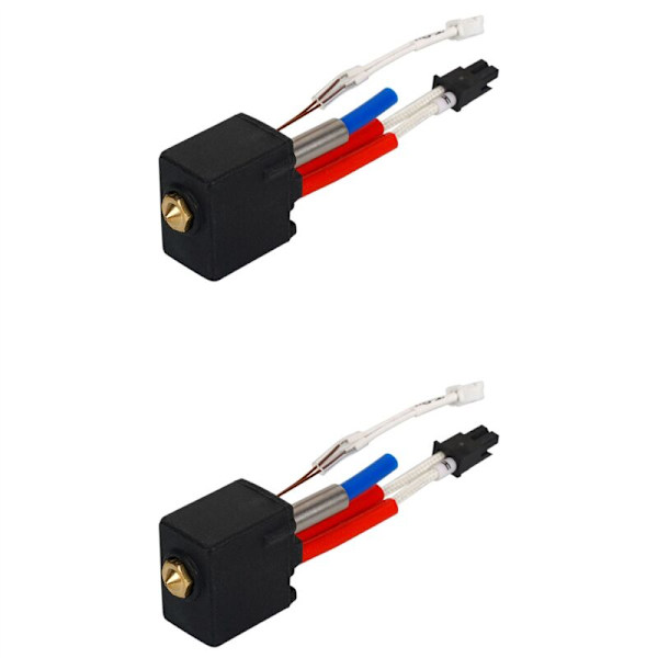 2X til 2 Hotend Sæt 24V 60W Patronvarmer Ekstruderhoved Messingdyse 3D Printer Neo/Max/plus