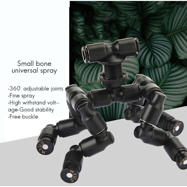 MIUS Reptildimma Spridare Mist Sprinkler Regnskogstank 360 Justerbart Kylsystem för Akvarium Vattenlevande Husdjur, B
