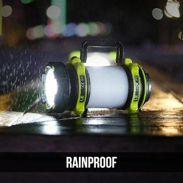 LE LED Campinglampe, 2600mAh Oppladbart Campinglys, Kraftig LED Lommelykt 6 Moduser, USB-kabel Inkludert, Vanntett for DIY, Vandring, Garasje, Nødsituasjoner