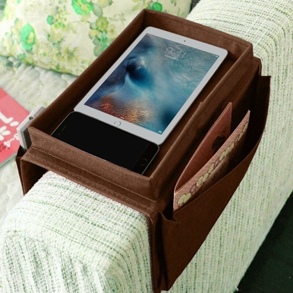 Soffa Organiser Armstöd Soffa Fack Förvaringspåse Hängande Förvaring Armstöd Fick Soffa Organiser Fåtölj Caddy Böcker Tidningar Glasögon Fjärrkontroll TV I