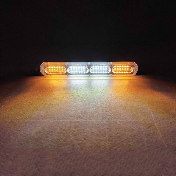 2 x 24 LED-stroboskooppivaloa 12-24V Ultraohut hätävilkku LED-stroboskooppi hätävalo rakennusautoon, kuorma-autoon, ajoneuvoon, keltainen/valkoinen/keltainen