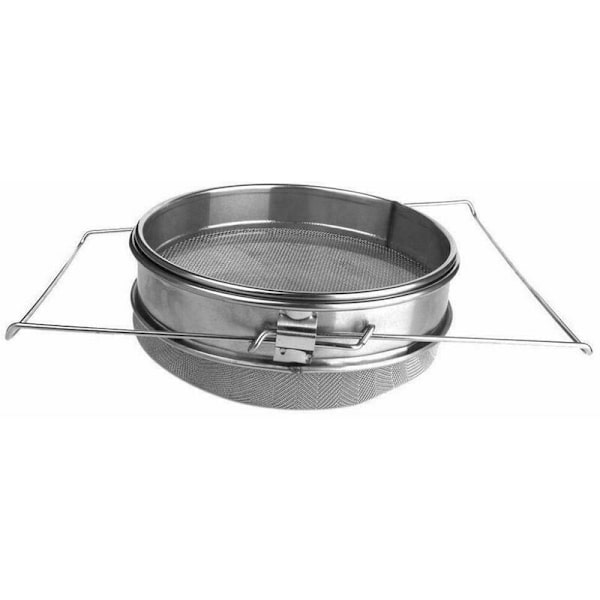 -2 stk. Dobbelt Honningsi  fra Rustfrit Stål  -  Bivogter  -  Filter  -  Honningudvinding  -  Trich Honningsi  -  Honningfilter