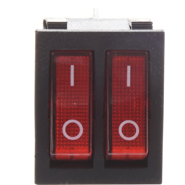 6-polig vippströmbrytare med på/av-funktion, enkelpol, enkelpol, AC 15A/250V 20A/125V