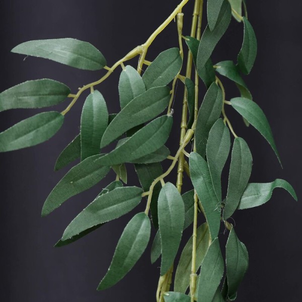 1,8M Kunstige Falske Eucalyptus Pileblade Grønne Planter Bryllup Diy Dekor Blomster Planteblad Simulering Rattan Dekor Ved Simulering Grøn Rattan