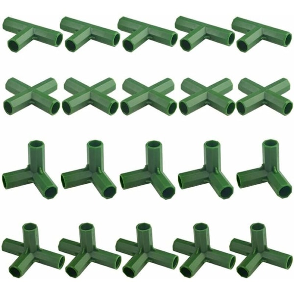 20 stk. Sterke Hage Rammeforbindelser for Drivhus og Planter 11mm