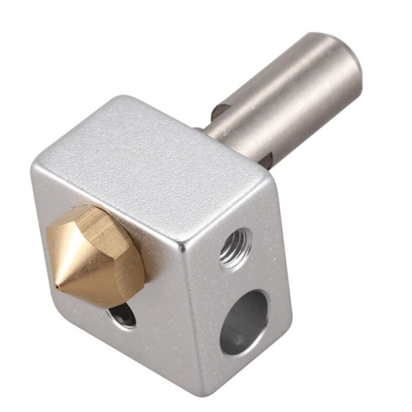 4X MK10 Hotend-kit för 3D-skrivare M7-munstycke och hals med PTFE-rör, uppgraderad version av aluminiumuppvärmningsblock, kompatibel med M3-termistorer