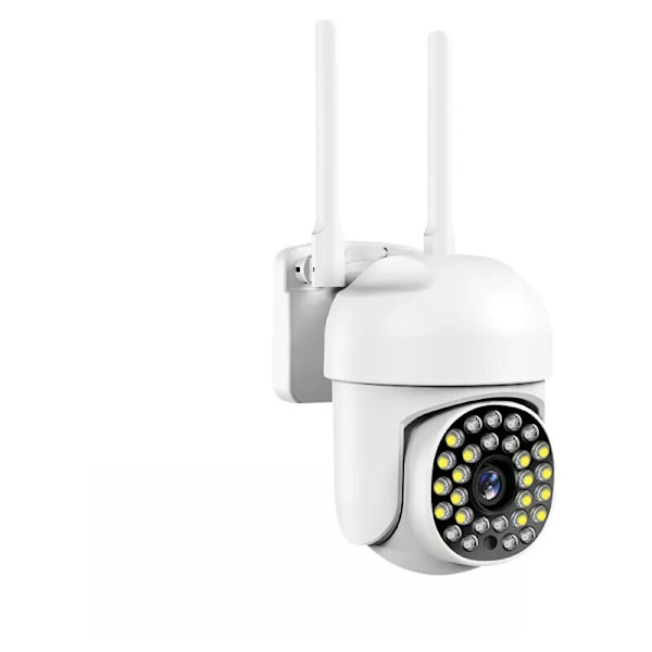 2 Megapikselin värillinen HD 5G Wifi IP PTZ ulkokamera AI:lla, automaattisella seurannalla ja IR-yökatseluominaisuudella (valkoinen)