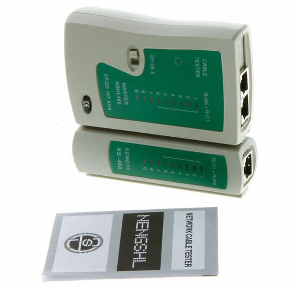PC Network Tools Hånd LAN RJ45 RJ11 Netværkskabel Tester, Grøn, 1,05 m