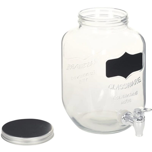 2 stk Drikkeautomater med Holder 2 x 4 L Glas vidaXL
