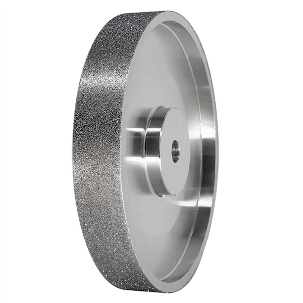 CBN-slipskiva, 6 tum diameter x 1 tum diameter, med 1/2 tum armbor, diamantslipskiva för HSS-slipning, 80 korn