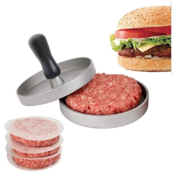 Promotion Hamburger Press - 12cm Minced Steak Press - Burger Appliance for Minced Meat Kitchen - Removable Bottom - Grill Barbecue Pan--