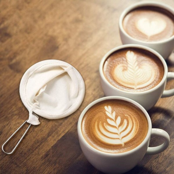 4 kappaletta flanellikangas kahvinsuodatin uudelleenkäytettävä kahvitippa suodattimet kahvalla käsintehty kahvitarvikkeet kotikäyttöön