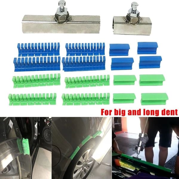 Dent Tools 18X Paintless Dent Puller Tabs med limstaver for stor bulkreparasjon av bilskader
