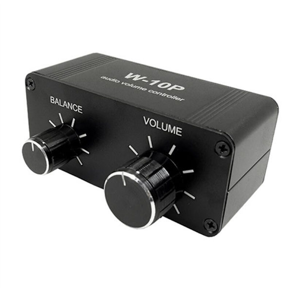 Bærbar lydstyrkekontrol RCA 3,5 mm forforstærker W-10P Stereo Dual Channel Stereo Audio Mini Balance Music Home Sound