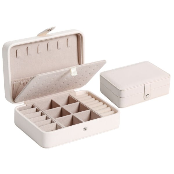 Ladies Jewelry Box Portable Jewelry Storage Box Detachable Double Layer Earring Bracelet Storage Box Gift Travel