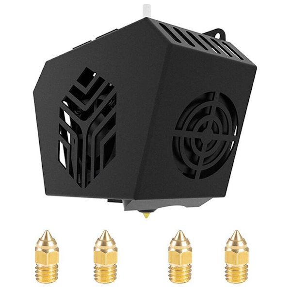 Fuldmonteret 3D-printerekstruderkit - 6 SE, SE Hot End med 4 0,4 mm dyser