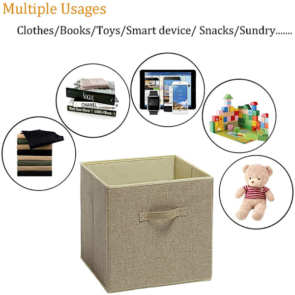 Foldbar Skab Tekstil Organizer Opbevaringskasser Cube Bin Foldbar Opbevaringshylder