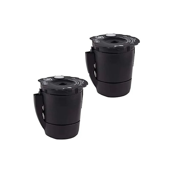 Återanvändbart kaffefilter Kompatibelt med Keurig My K-Cup 1.0&2.0 Alla Keurig Hemkaffebryggare (Svart, 2-pack)