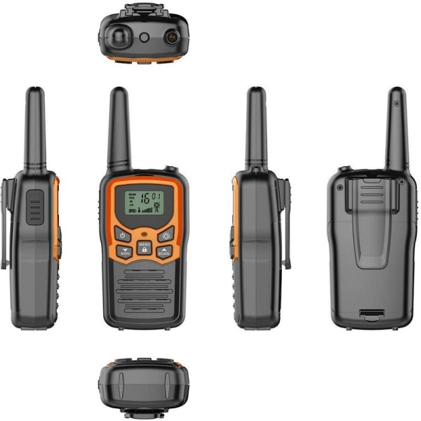 Walkie Talkie Langdistanse Walkie Talkie Fotturer Camping Hjem Walkie Talkie (Pakke med 2 oransje)