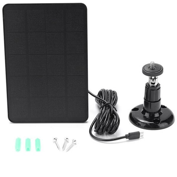 Solcellsladdare 4W 5V USB-laddning Bärbara solpaneler för säkerhetskamera/Litet hembelysningssystem