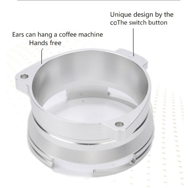 Aluminium Kaffeepulver Dosierring 54MM Kaffeerotationsschleife für Kaffeemaschinen Rotierender Pulerring (Schwarz)