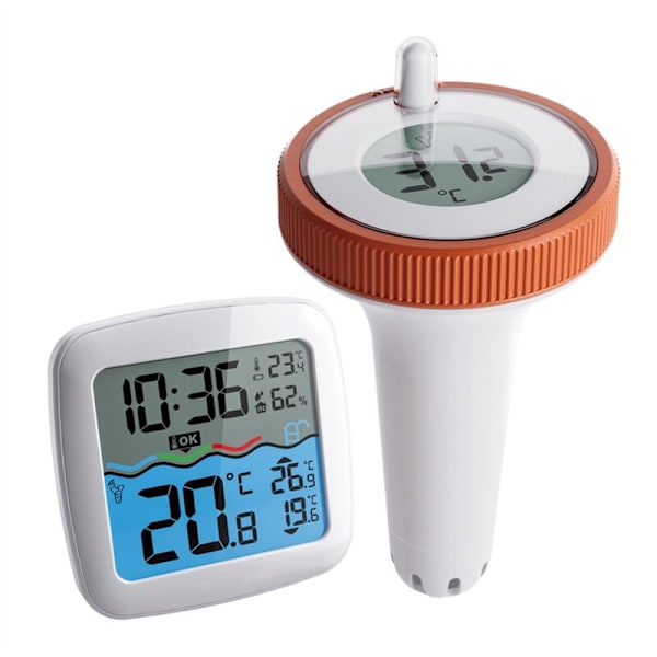Flytende bassengtermometer uten enkel å lese, digitale termometre, for svømmebasseng, badekar, akvarium