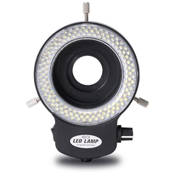 Mikroskoplys - Justerbar Ring 144 Lampe Perler LED Lyskilde Industrielt Mikroskop Ring Illuminator - EU Stik