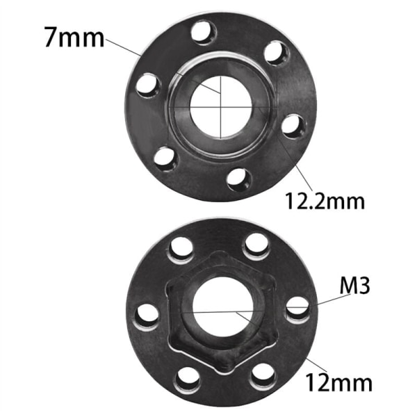 4 kpl messinkipainoa 6 mm kuusikulmainen pyöränlaajennusnapa-adapteri 1/10 RC-ryömintään 1,9 2,2 tuuman vanteet reuna Axial SCX10 TRX4