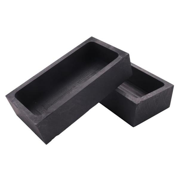2 stk 1KG Grafit Støpeform Beholder for Smelting Støping Raffinering Gull Sølv Metall Aluminium Kobber Messing