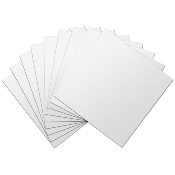 Vägg spegel, 10 st spegel väggdekal 15x15cm avtagbar dekorativ självhäftande spegel kvadratisk spegel silver rektangulär flexibel kvadratisk självhäftande spegel