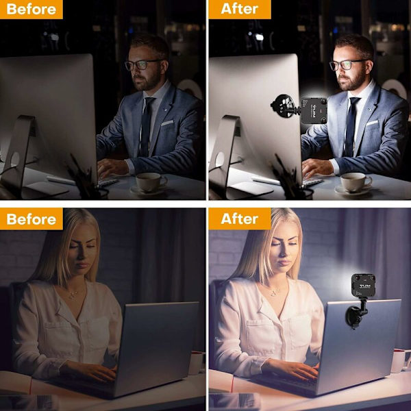 Videoneuvotteluvalaistus etätyöhön, MacBookille, videoneuvotteluvalaistus, kannettavan tietokoneen valaistus videoneuvotteluihin, Zoom-puheluihin, automaattinen lähetys