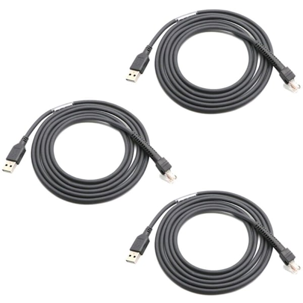 3X Scanner Data Kabel Ls2208 Ap Ls4208 Ds9208 USB Port Strekkode