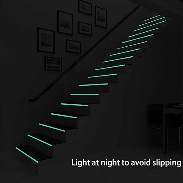 4 st Glow in the Dark-tejp, Betterlife Luminous Självhäftande Tejp, Premium Luminous Självhäftande Tejp, Säker Märkningsdekal, Avtagbar, Avtagbar