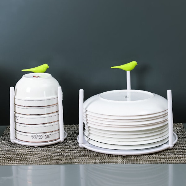 Køkken skål rack dræn plade skål opbevaring rack plastik skål rack vask rack stor opbevaring rack