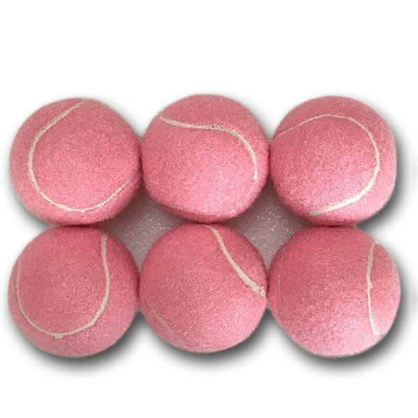 24 stk. Seriepakke Pink Tennisbolde Træning Elastisk Slidstærk 66mm