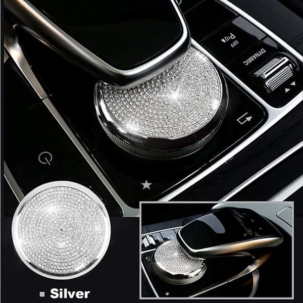 Centralkontroll multimediaknapp Bling Crystal Cover för tillbehör - C-klass C300 E E300