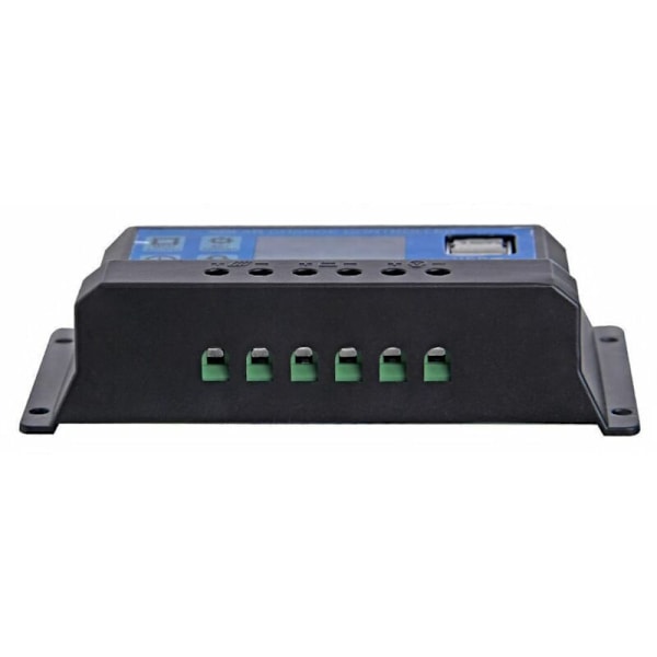 30A 12/24V LCD Solregulator Batteriregulator Controller Dobbelt USB