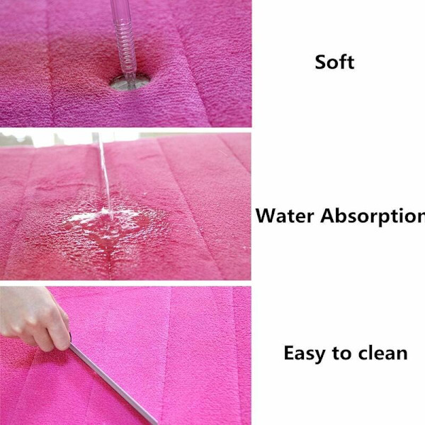 Blød Hukommelsesskum Bademåtte - Skridsikker Absorberende Gummi Bademåtte til Køkken og Badeværelse 40 x 60cm, Sort