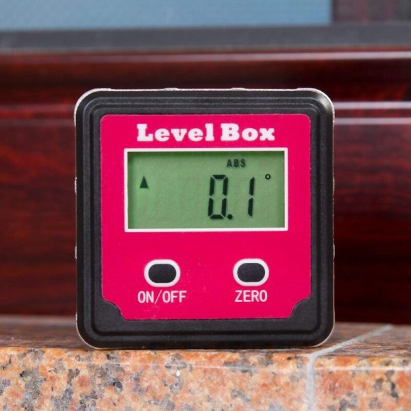 Vattentät digital LCD-vinkelmätare lutningsmätare vinkelbox fasningsbox nivåvinkelbox inbyggda magneter