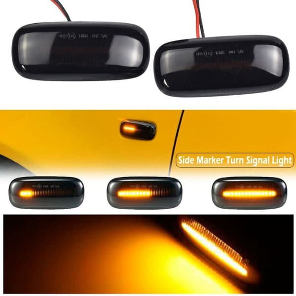 LED dynamiske sidemarkeringslys til bil, til A2 A3 8L A4 B5 A6 4B C5 A8 4D TT 8N sekventielt blinklys